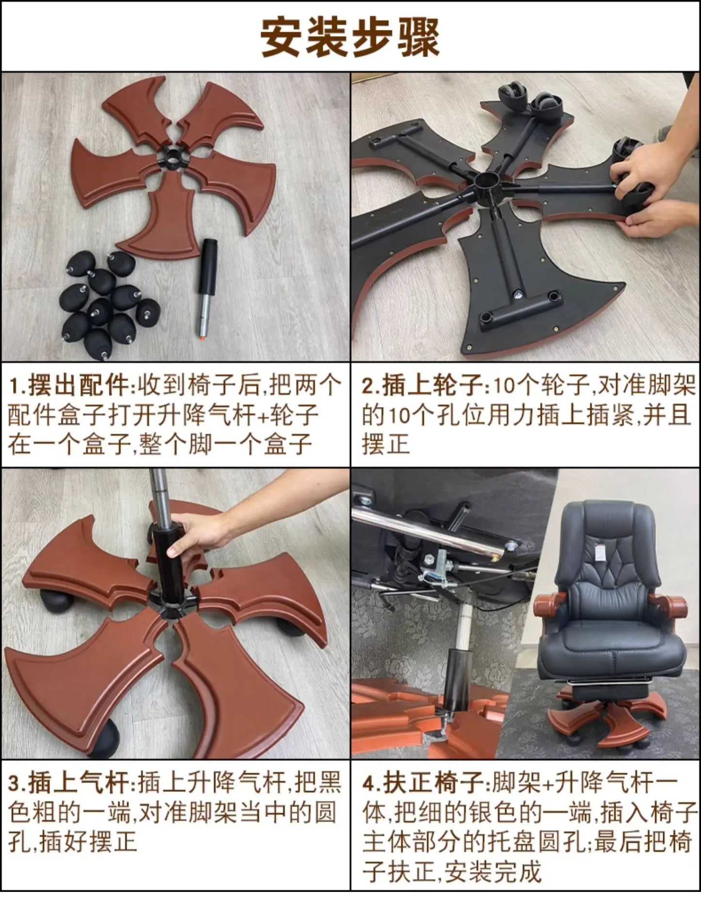 Business Leder Büro Computer Stuhl Liege Verstellbare Rückenlehne Executive Rotierenden Stuhl Massage Computer Büro Möbel