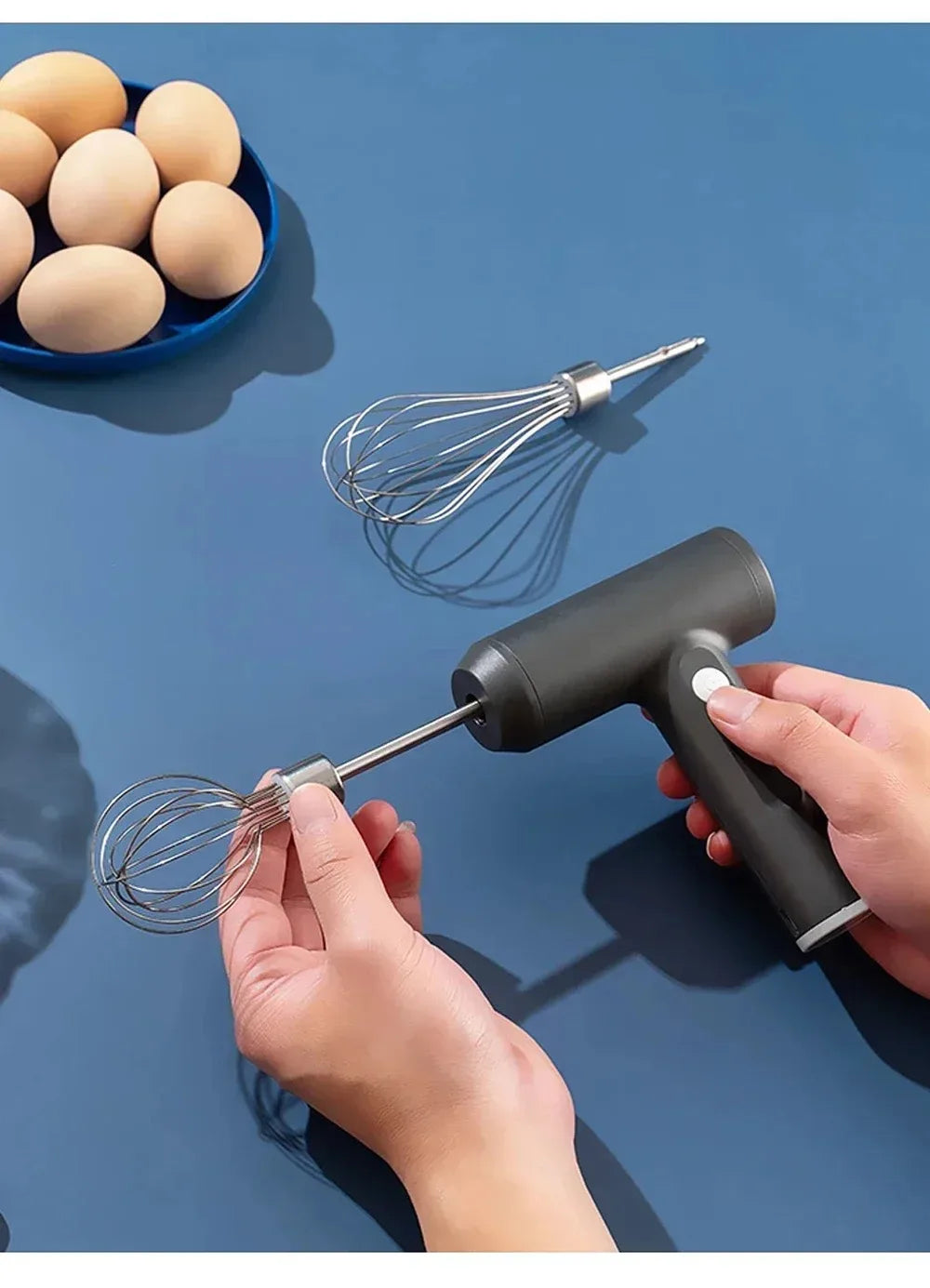 portable Handheld Electric Egg Beater Mini Battery Powered Milk Frother Coffee Drink Mixer Milk Foamer Kitchen Tools.