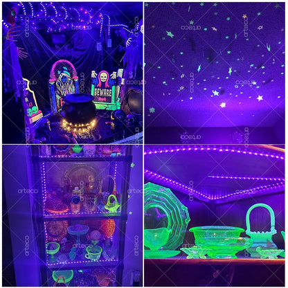 USB UV LED Strip Light Glow in Dark Led Blacklight 385-400nm Ultraviolet UV Lamp For Halloween Fluorescence Party Neon Posters.