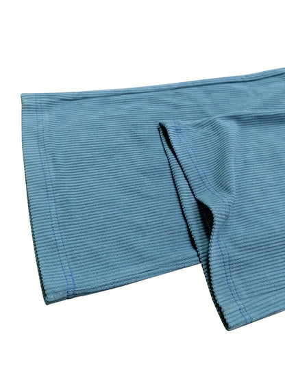 Neue Frühlings- und Herbst-Cord-Freizeithose für Herren, einfarbig mit Kordelzugtaschen, atmungsaktiv und bequem, geeignet für.