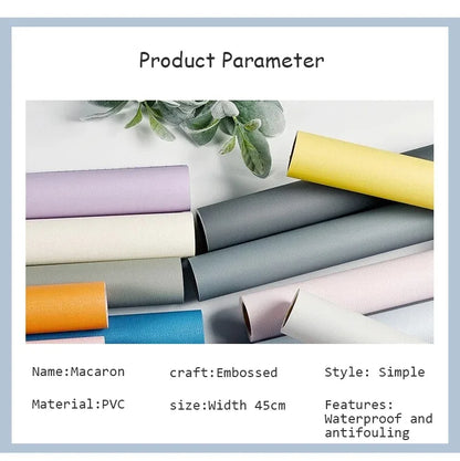 Macaron-Tapete, selbstklebende Aufkleber für Schlafzimmer, Schlafsaal, Renovierung, wasserdichte und schimmelresistente Hintergrund-Wandaufkleber