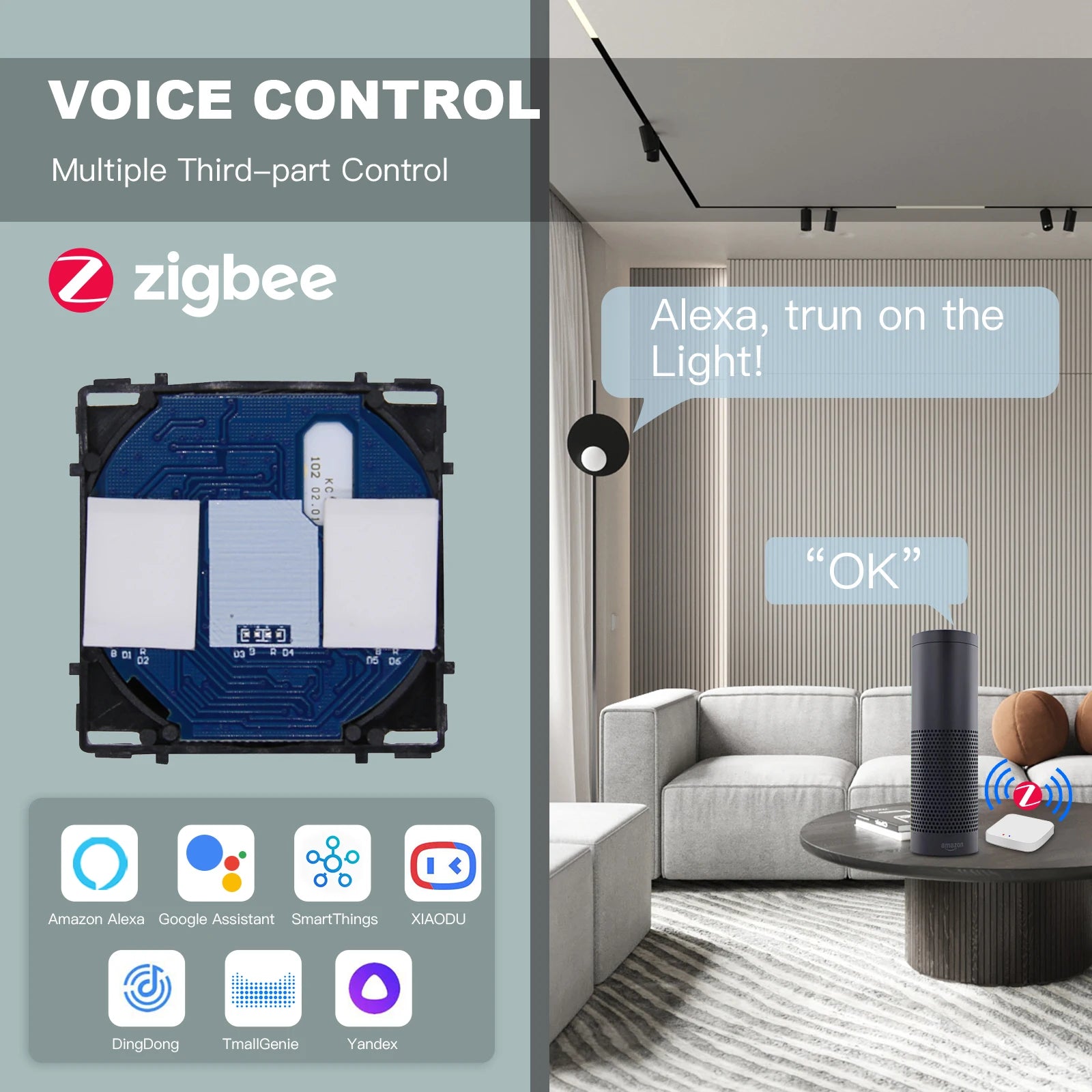 BSEED Zigbee Touch Schalter Funktion Basis 1/2/3Weg Glas Panels EU Wand Smart Steckdose Tuya Smart Leben App DIY Teile Nur.
