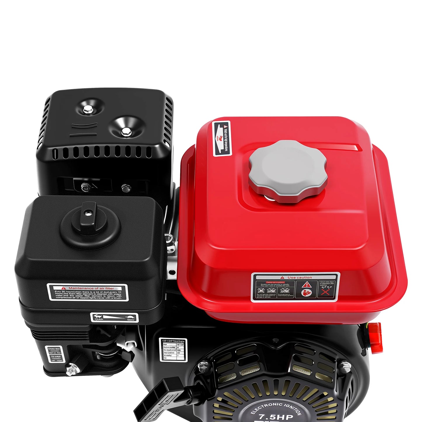 4-Takt-Benzinmotor 212 cc, 7,5 PS, 4000 W, 3600 U/min, Einzylinder-Handgezogener Benzinmotor, Durchmesser der Kurbelwelle ist 20 mm