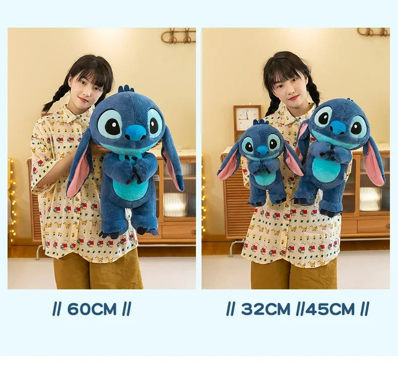 80cm Big Size Disney LILO & Stitch Anime Plush Stuffed Doll Room Plushies Pillow Kawaii Ornaments Children's Holiday Gifts.