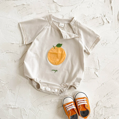 INS Sommer Neue Baby Body Neugeborenen Kleidung Jungen Mädchen Baumwolle Dreieck Strampler Plüsch brief Kurzarm Infant 0-18M.