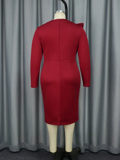 2025, elegante Kirchenkleider für Damen, Party, figurbetont, lange Ärmel, mit Spitzenapplikationen, Etuikleid, edler Anlass, Afrika, Hochzeitsgast.