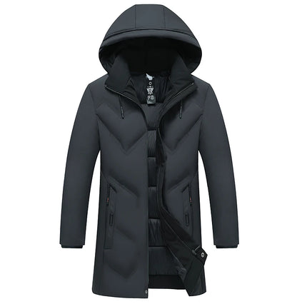 Top Grade Designer New Brand Men Parka Jacket Thick Casual Fashion Windbreaker Hooded Bubble Coats Long Mens Clothes 2025.