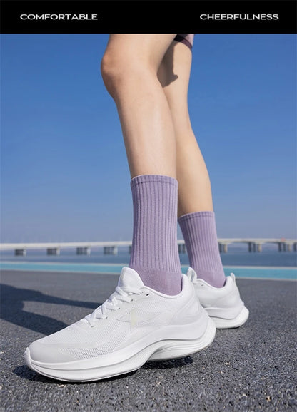 Xtep Laufschuhe für Damen, 2022, Sommer, atmungsaktiv, leicht, mit Rebound-Dämpfung, Stoßdämpfung, Sportschuhe 875218110014