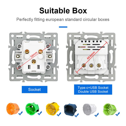 SRAN F6 Serie mehrere Rahmen schwarze Panel aus gehärtetem Glas, EU FR UN-Steckdosen und Schalter Dimmer-Lüfter-Fußlampe Rj45 RJ11Module DIY.