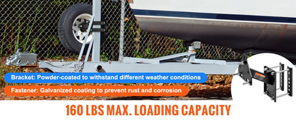 SucceBuy 160 lbs Ersatzreifenträger mit Befestigungsschrauben, Halterungsschuhe an Bolzenmustern, Reifenmontage-Radhalter für Anhänger, Wohnmobile