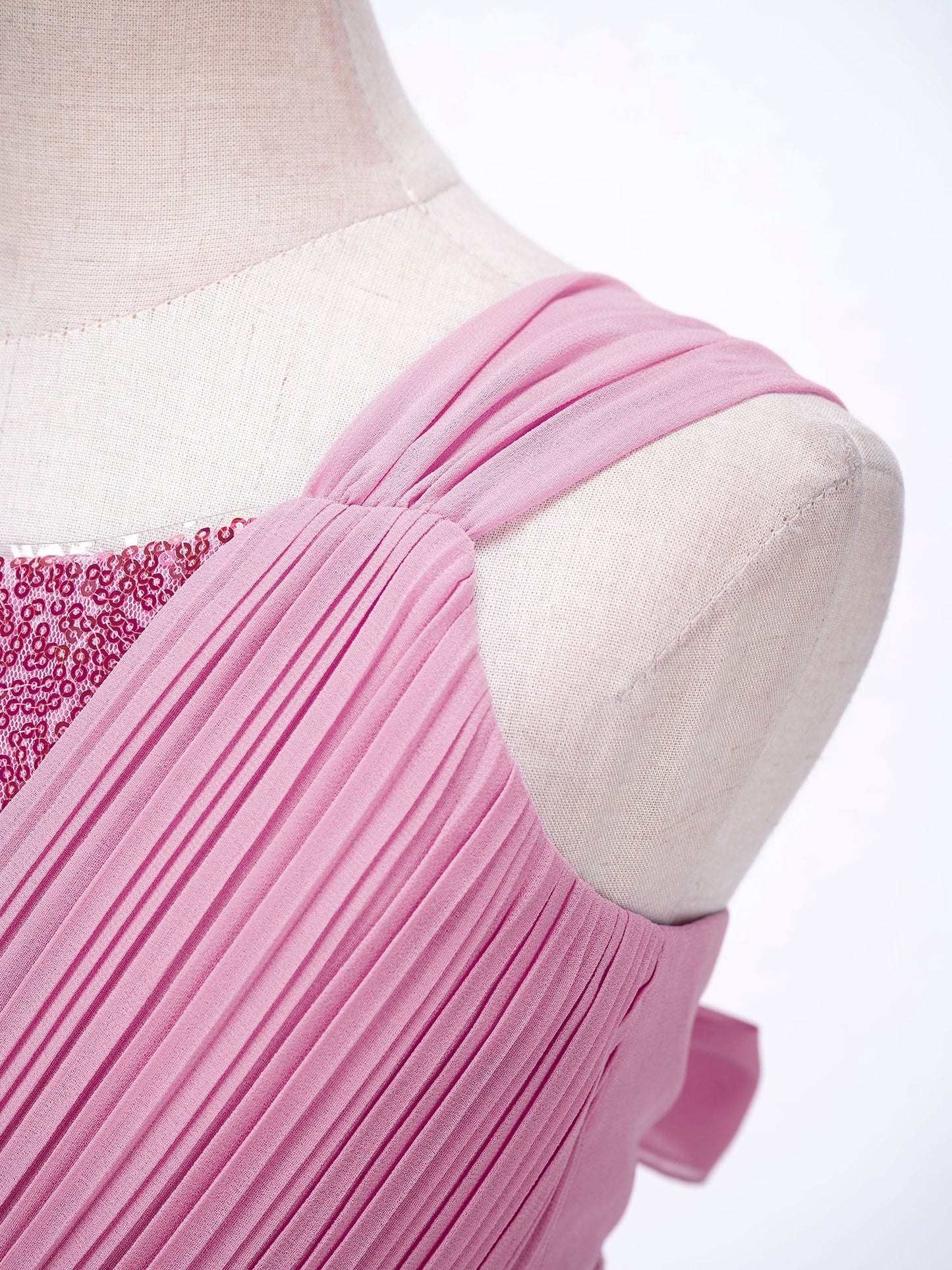 Kinder Blumenmädchenkleid Ärmellos Pailletten Hi-Low-Saum Abendkleid Elegantes Chiffon Prinzessin Geburtstag Formales Hochzeitskleid.