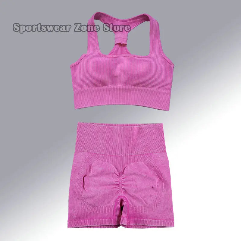 Yoga Suit High Waist Leggings Running Training Tights Sports Outfits Long Sleeve Crop Top Bra Seamless Fitenss Set Fitness Wear