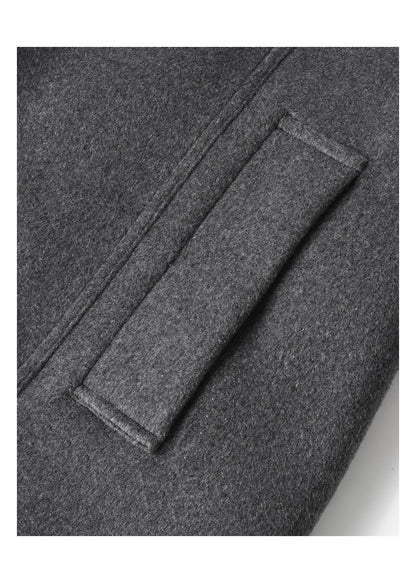 MiiiiX Lässiger Stehkragen, lockerer Wollmantel, mittellang, vielseitige Jacke, Schnür-Taille, Oberbekleidung, 2024, Herbst-Damenkleidung