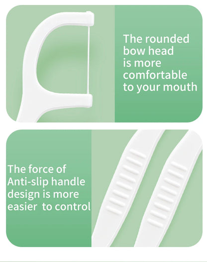 500/250/50PCS - Smooth Floss Rod - Cleaning interdental gaps and oral care.