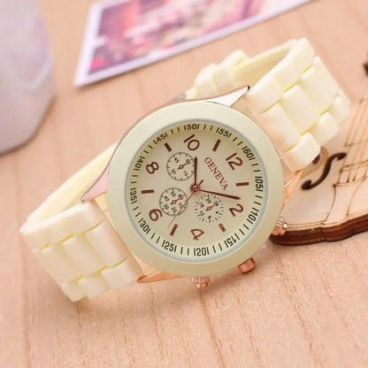 2025 New Fashion Luxury Brand Women's Watch Silicone Strap Quartz Wrist Watch for Female Relogio Feminino Zegarki.