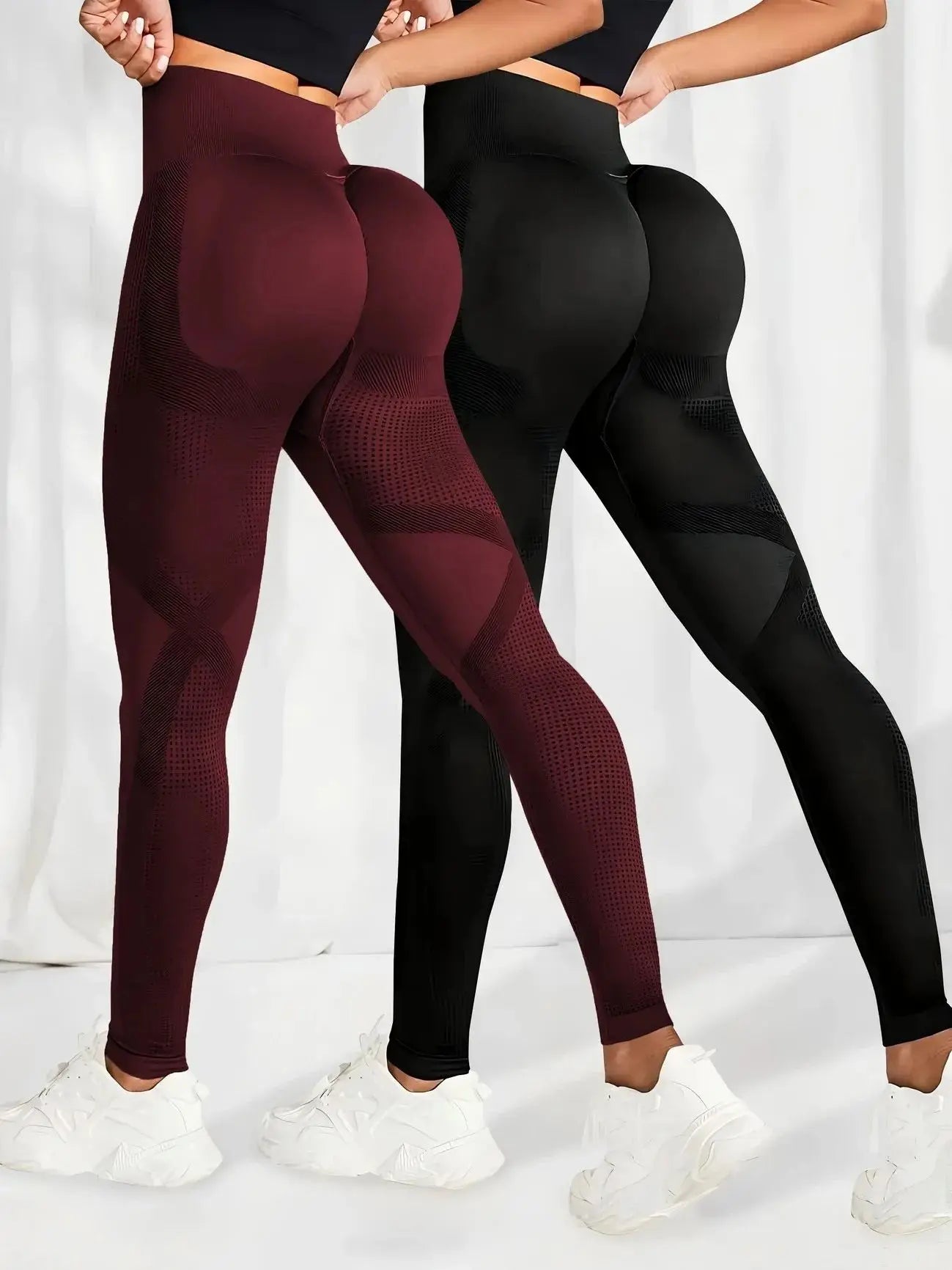 Atmungsaktive Yoga-Leggings mit hoher Taille für Damen, einfarbig, Bauchkontrolle, Sportbekleidung, bequeme Fitness-Studio-Strumpfhose, Activewear.