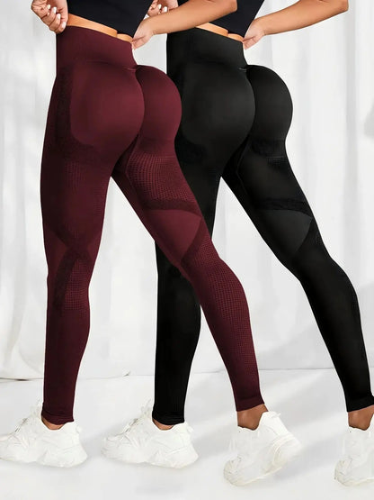 Atmungsaktive Yoga-Leggings mit hoher Taille für Damen, einfarbig, Bauchkontrolle, Sportbekleidung, bequeme Fitness-Studio-Strumpfhose, Activewear.