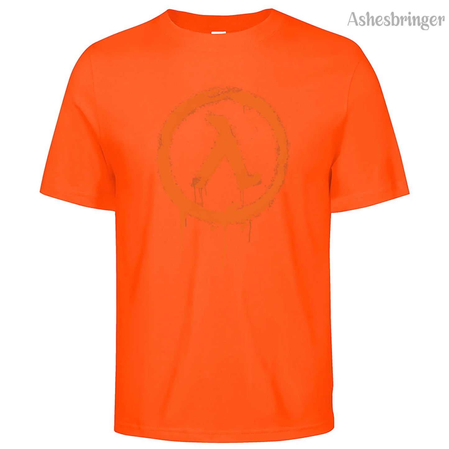 Men's Cotton Crew Neck Half Life Graphic Print T-Shirt Street Casual Style Tops For Men and Women.