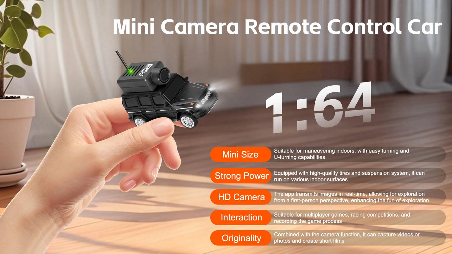 WLtoys 1/64 Mini RC Car with 720P FPV Camera Wifi APP Control 2.4G Reomte Contorl Racing Vehicle Toy for Children 6405 6406.