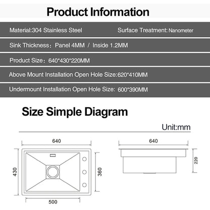 Nanometer Black Hidden kitchen Sink SUS 304 Stainless Steel 4mm Thickness Flip Cover Hidden Handmade kitchen Sinks