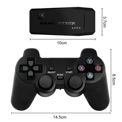 M8 4K TV Game Stick Video Game Console Built-in 40000 Games Wireless Gamepads Controller TV Retro Handheld Game Player for PS1.