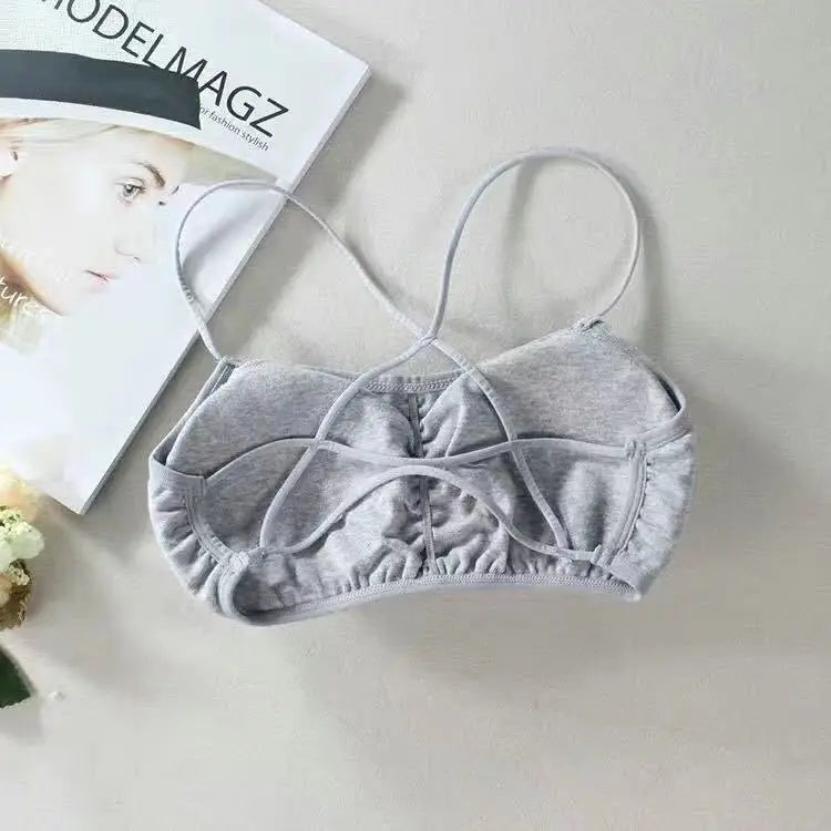 1pcs Womens Top Cross Strap Sports Bra Thin Push Up Sport Bra Yoga Gym Crop Tops Brassiere Fitness Breathable Girls Student Bras.