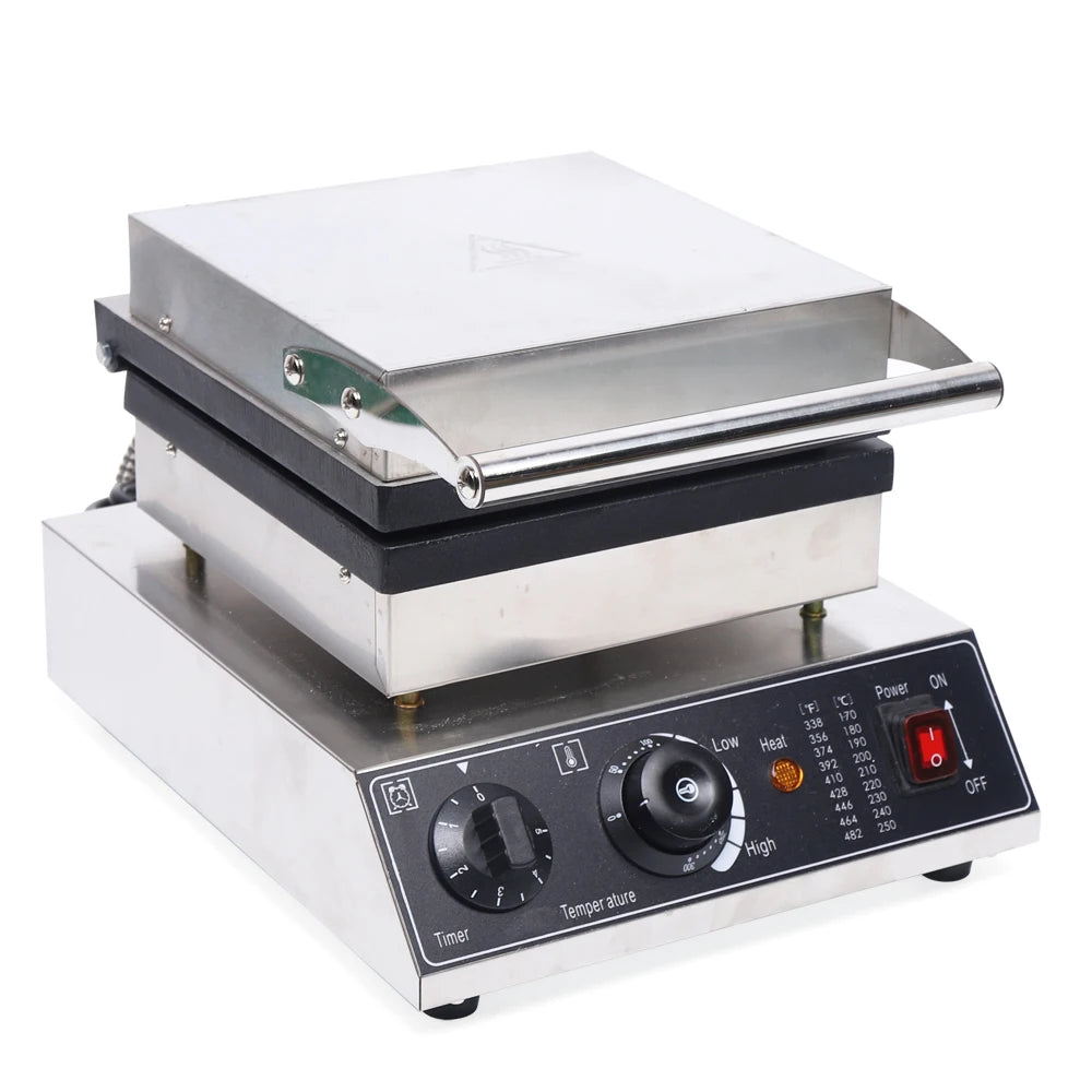 Waffle Maker Non-stick Electric Grill 1500 W Commercial Waffle Maker Made of Stainless Steel 2 Grid Shape.