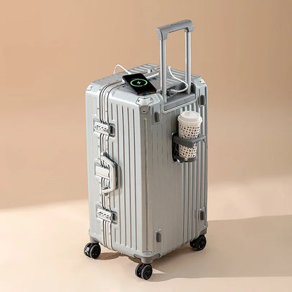 2024 neue langlebige Gepäcksets mit großer Kapazität, Koffer, USB-Aufladung, Herren-Handgepäck, Boarding, Reisen, 24/26/28/30/34.