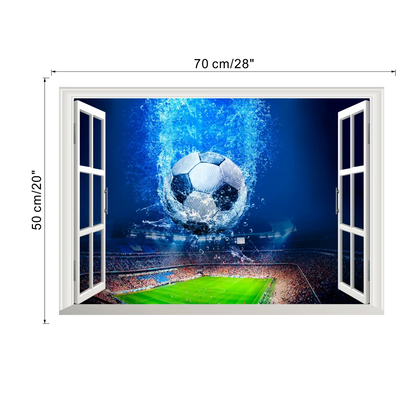 Creative Football PVC Wall Sticker Soccer Personalized Name Wall Decals For Kids Boys Room Mural Bedroom Decor Poster Art.