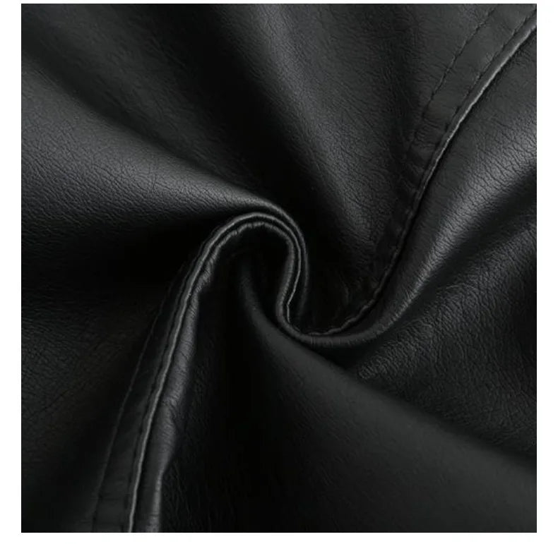 Women's Elegant Stand-up Collar Solid Jacket 2022 Female Three-dimensional Pattern Coat S-4XL New Pu Faux Leather Jacket Women