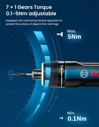 Bosch GO 3 Elektroschrauber-Set, 3,6 V, 5 Nm, kabellose Mini-Handbohrmaschine, wiederaufladbarer Schraubendreher, Bosch Multifunktions-Elektrowerkzeug
