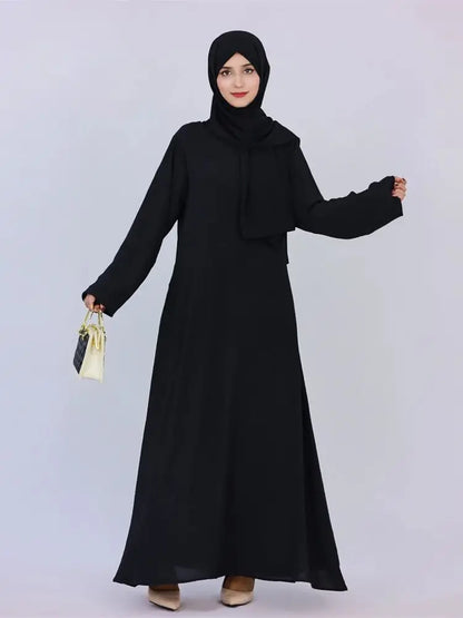 Ramadan Eid Solid Linen Dubai Abaya Turkey Islam Muslim Modest Dress Kaftan Prayer Clothes For Women Kebaya Robe Femme Musulmane