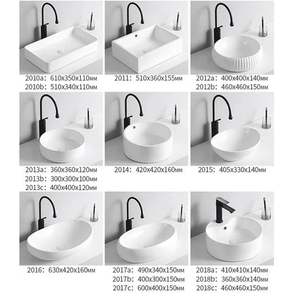 Arbeits platte Waschbecken Seite Entwässerung Keramik Waschbecken Balkon Waschbecken Kunst becken Einzel becken quadratischer Kreis