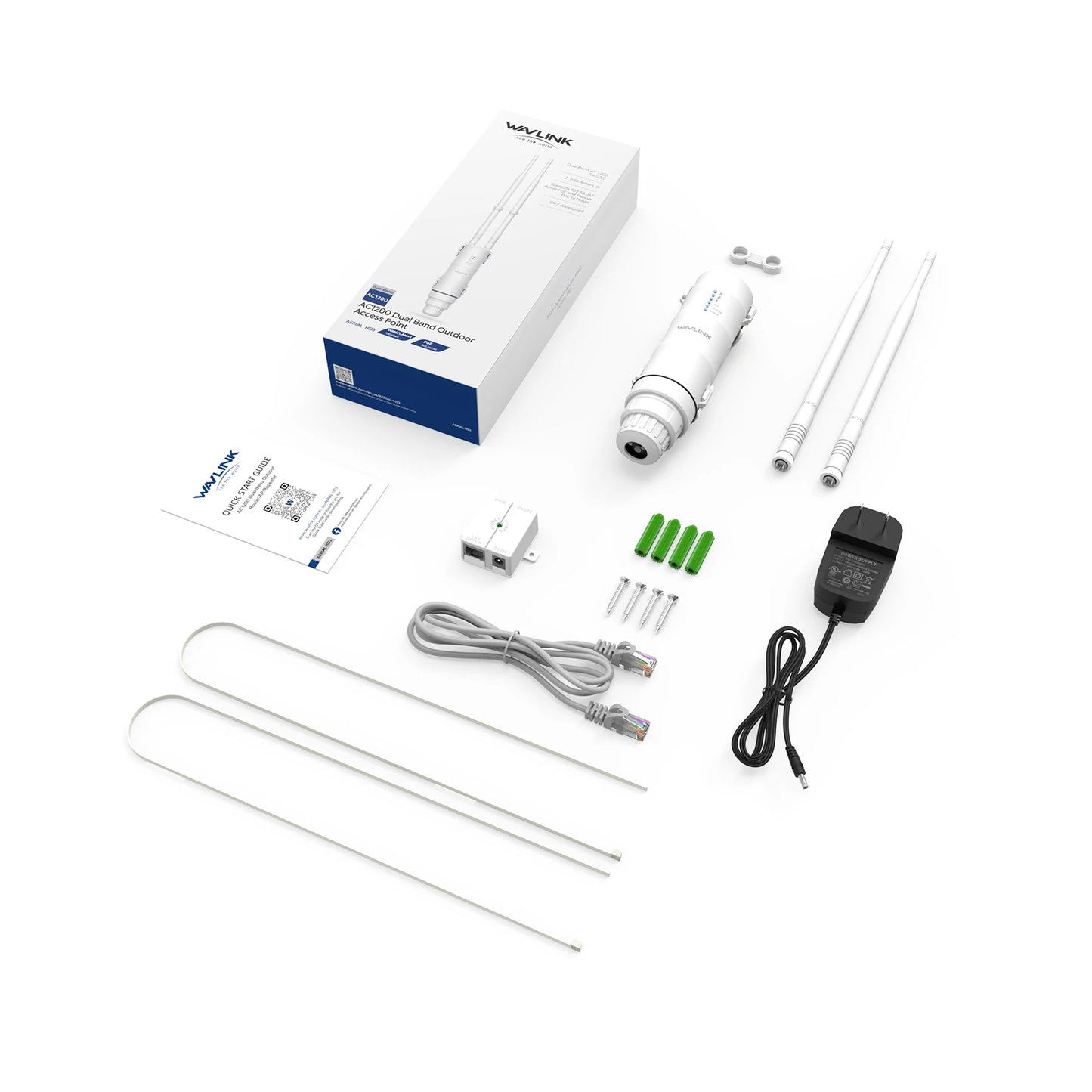 WAVLINK AC/300/600/1200/1800/3000 Outdoor Router Access Point Long Range IP67 Waterproof Wi-Fi Extender With Active/Passive PoE.