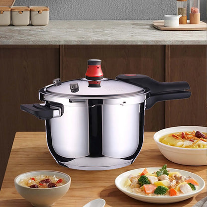 4L/5L/6L 304 Stainless Steel Pressure Cooker Thickened Household Gas Induction Cooking Universal Explosion-proof Pressure Cooker.