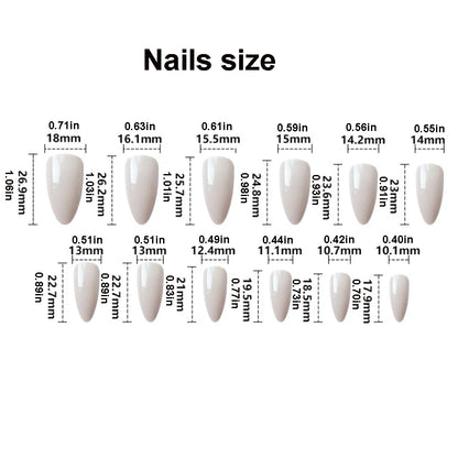 24pcs/set short medium long fake nails for Spring summer season gradient peach flowers butterfly heart press on false nail art.