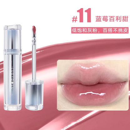 Judydoll Lip Glaze Mirror Shine Watery Lipstick Non-Stick Cup Long Lasting Moisturising Lip Tint Waterproof Makeup Cosmetics