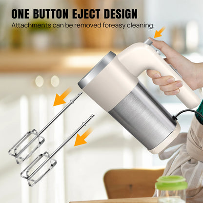 500W High Power Electric Food Mixer Dough Blender Egg Beater Spiral Whisk Cream Mixer For Household Kitchen Cooking Tools.