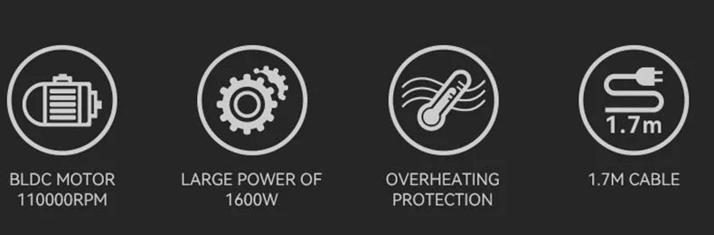 VGR Leafless Hair Dryer Professional Negative Ion Dryer Brushless Motor 11000RPM Electric Hair Dryer Barber Salon Tools V-445