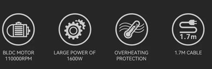 VGR Leafless Hair Dryer Professional Negative Ion Dryer Brushless Motor 11000RPM Electric Hair Dryer Barber Salon Tools V-445