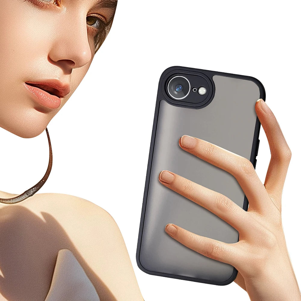 Frosted Translucent Case for iPhone 16E Matte Hard Cover Drop Protection Shockproof Frosted Translucent Phone Cover Anti-Scratch.