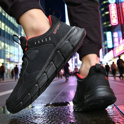 Men's Sneakers Classic Black Fashion Anti Slip Casual Outdoor Training Shoe Spring Autumn Lightweight Comfortable Work Shoes Men.