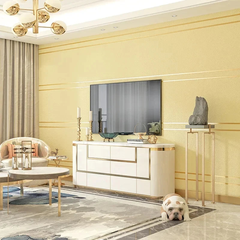 Hirschleder Samt Tapete Nordic Geometrische Muster Streifen Moderne Einfache Wohnzimmer TV Hintergrund Wohnkultur Vlies Wand Papier