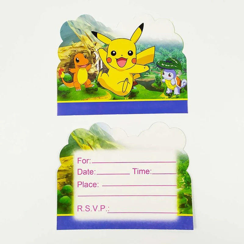 Pokemon Geburtstag Party Dekoration Pikachu Blitz Neue Ballon Set Kid Event Liefert Einweg Geschirr Banner Maske Hintergrund.