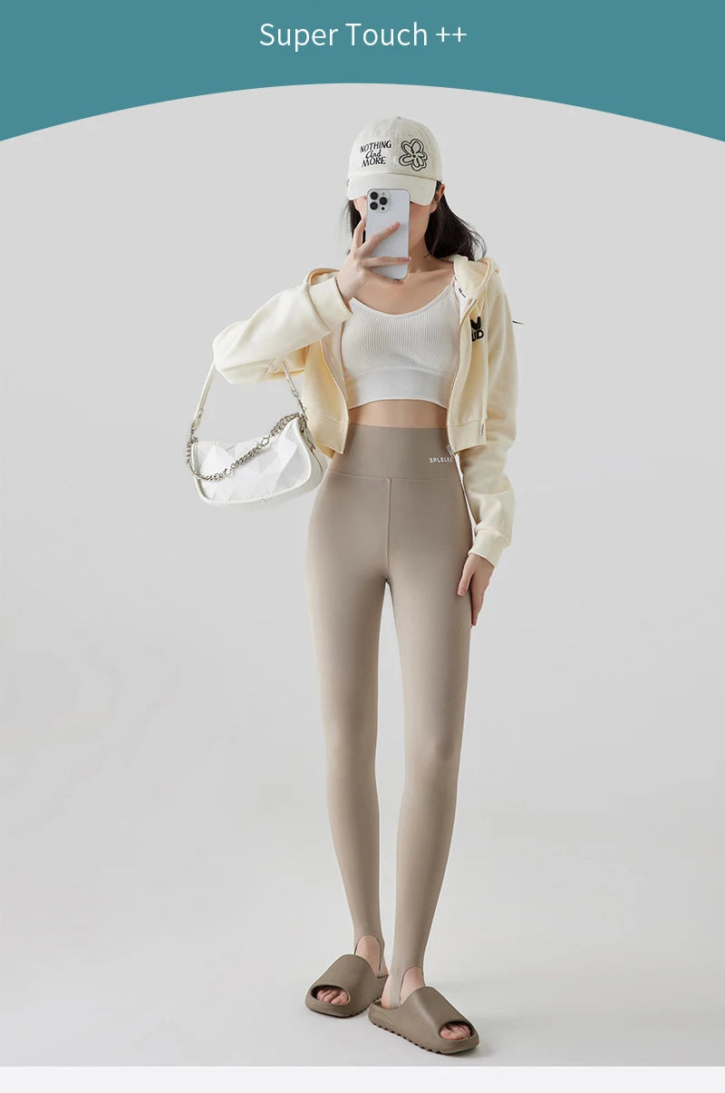 BIVIGAOS Skin-Touch Seamless Foot Pants Sharkskin Leggings Women Autumn New Fitness Sport Leggings Sexy Body Shape Shark Pants.