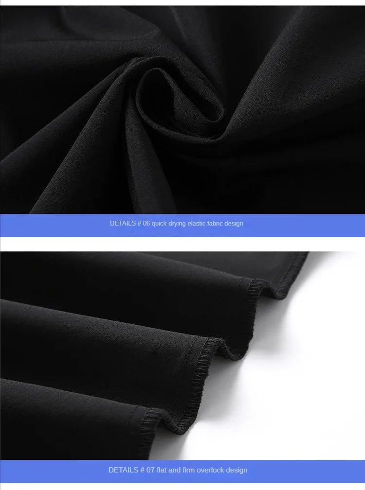 Ice Silk Men's Summer Pants Elastic Waist Straight Leg Trouser Male Quick Dry Big Size Large Plus Stretch 6XL 7XL Work Outdoor