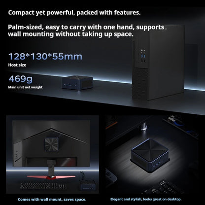 Mini Host Amd Ryzen R7-7735hs 8745hs Ddr5 70w  Wifi6 4k Pcie4.0 Ssd High-End Gaming Desktop Mini Host Diy Barebone System.