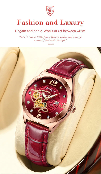 POEDAGAR Fashion Quartz Watch Female Luxury Elegant Casual Clock Waterproof Luminous Date Leather Women Watch Montre Femme gift.