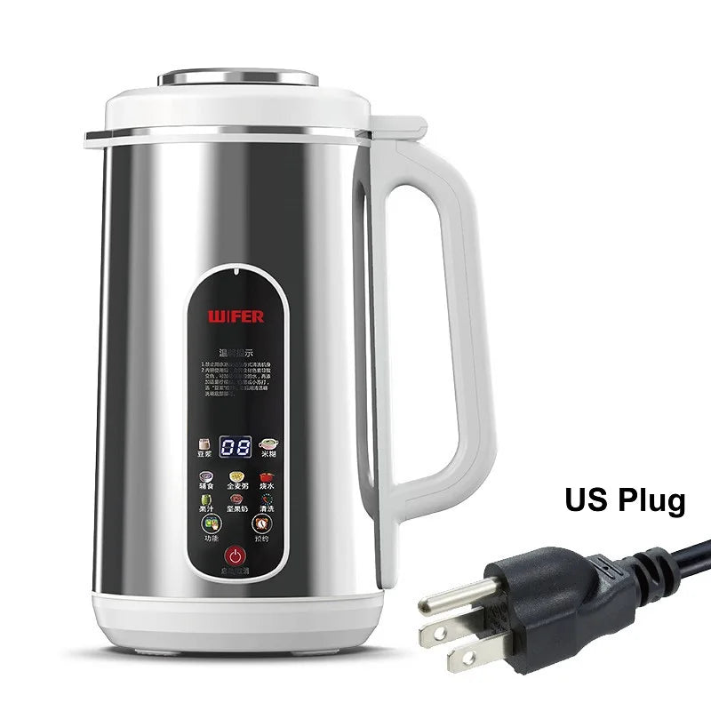 110V/220V Soy Milk Machine Electric Juicer Multifunctional Wall Breaking Machine Kitchen Auto Heating Rice Paste Machine 1200ml