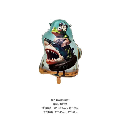 Italienisches Brainrot-Ballon-Set, Babyparty-Party-Ballon, Tralalero Tralala TungTungTungSahur-Luftballons, Dekoration, fotografische Requisite.